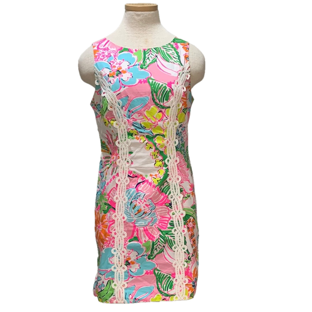 Lilly Pulitzer Pink Floral Midi Dress